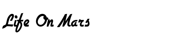 Life On Mars font preview