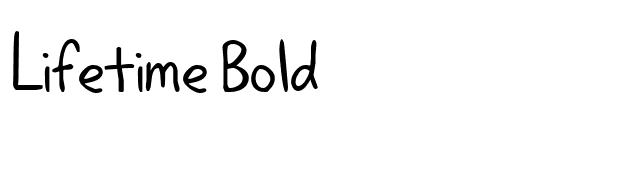 Lifetime Bold font preview