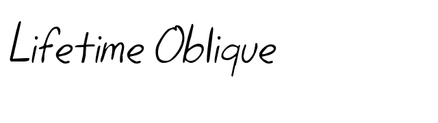 Lifetime Oblique font preview