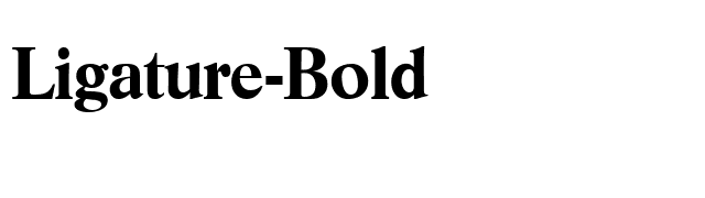 Ligature-Bold font preview