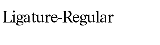 Ligature-Regular font preview