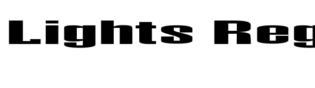 Lights Regular font preview