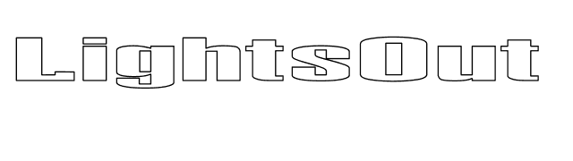 LightsOut Ho font preview