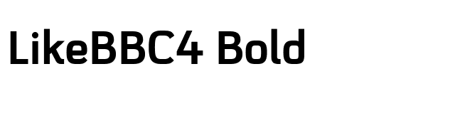 LikeBBC4 Bold font preview