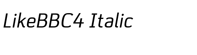 LikeBBC4 Italic font preview