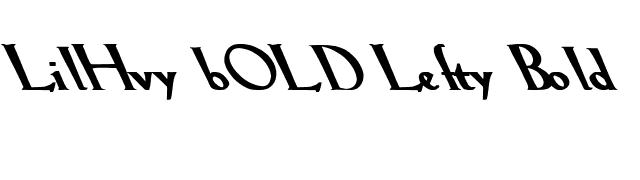 LilHvy bOLD Lefty Bold font preview