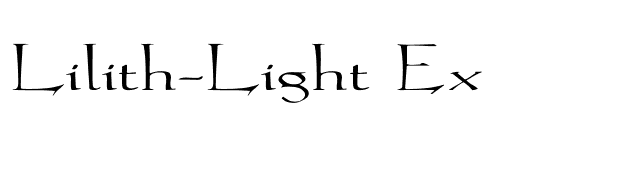 Lilith-Light Ex font preview