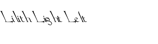 Lilith Light Left font preview