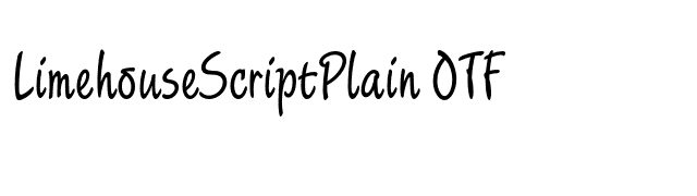 LimehouseScriptPlain OTF font preview