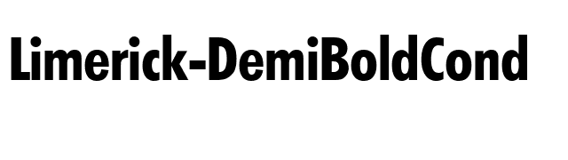 Limerick-DemiBoldCond font preview