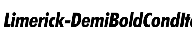 Limerick-DemiBoldCondIta font preview