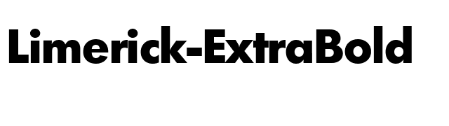 Limerick-ExtraBold font preview