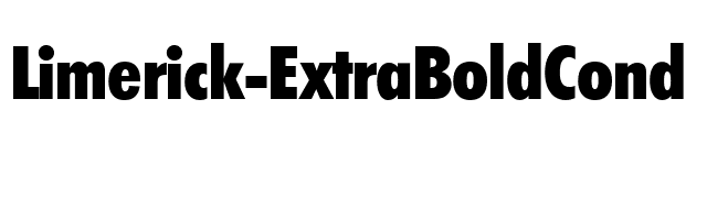 Limerick-ExtraBoldCond font preview