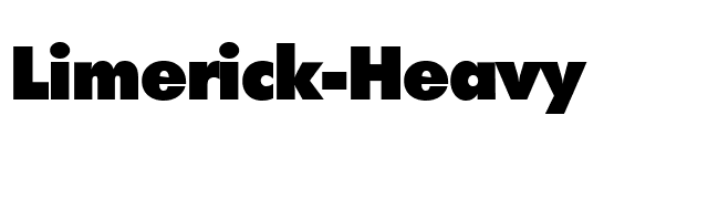 Limerick-Heavy font preview