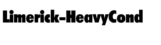 Limerick-HeavyCond font preview