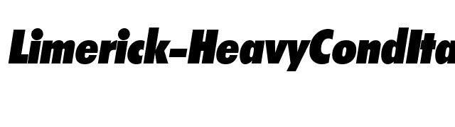 Limerick-HeavyCondIta font preview