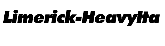 Limerick-HeavyIta font preview