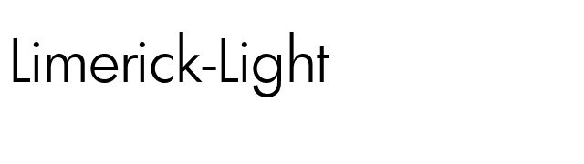 Limerick-Light font preview