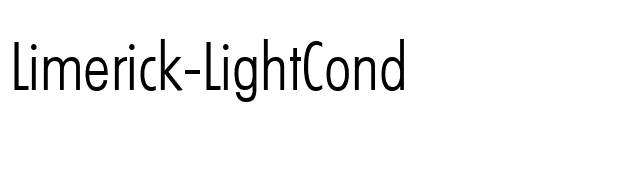 Limerick-LightCond font preview