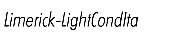 Limerick-LightCondIta font preview