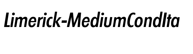 Limerick-MediumCondIta font preview