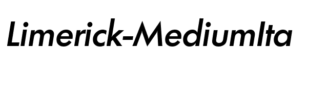 Limerick-MediumIta font preview