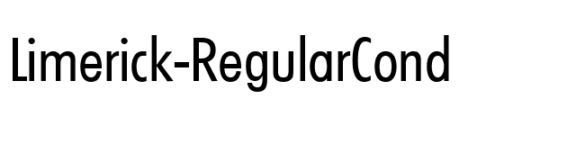 Limerick-RegularCond font preview