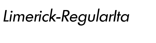 Limerick-RegularIta font preview