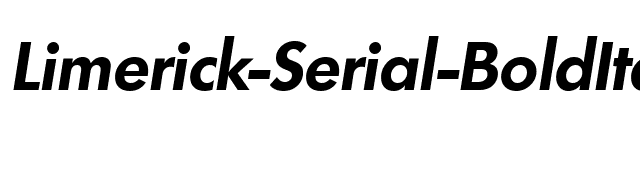 Limerick-Serial-BoldItalic font preview