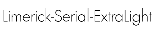 Limerick-Serial-ExtraLight font preview