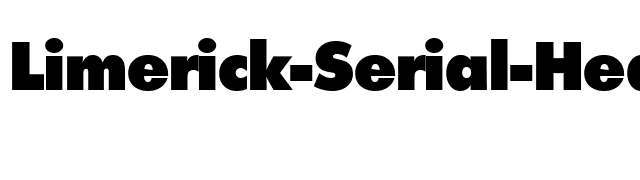 Limerick-Serial-Heavy-Regular font preview