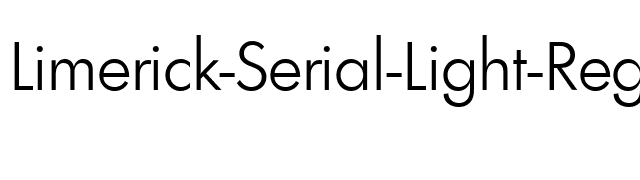 Limerick-Serial-Light-Regular font preview