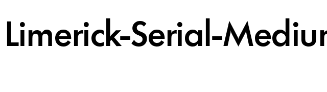 Limerick-Serial-Medium-Regular font preview