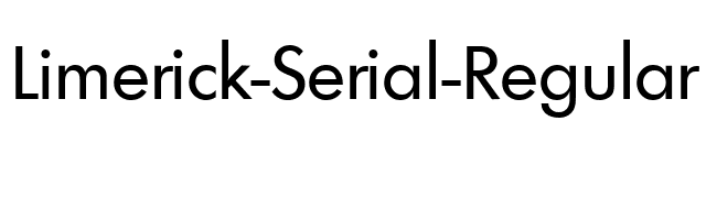 Limerick-Serial-Regular font preview