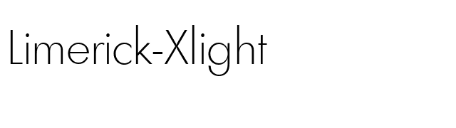 Limerick-Xlight font preview