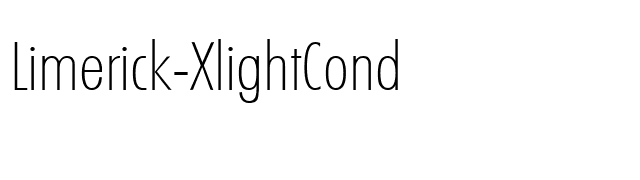 Limerick-XlightCond font preview