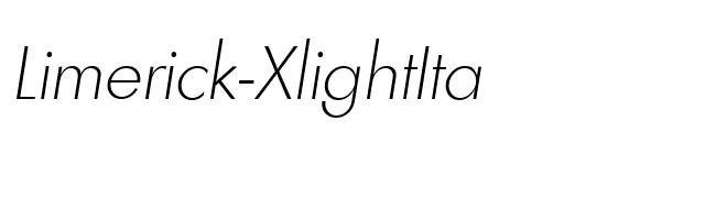 Limerick-XlightIta font preview