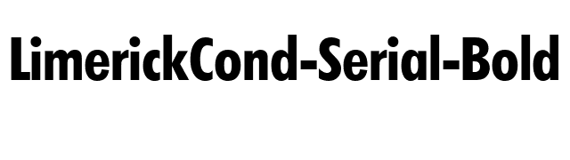 LimerickCond-Serial-Bold font preview