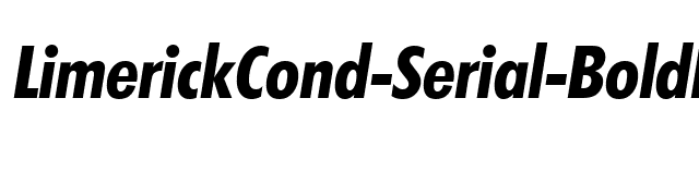 LimerickCond-Serial-BoldItalic font preview