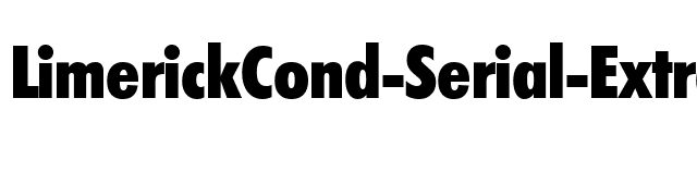 LimerickCond-Serial-ExtraBold-Regular font preview