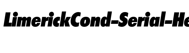 LimerickCond-Serial-Heavy-RegularItalic font preview