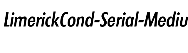 LimerickCond-Serial-Medium-RegularItalic font preview