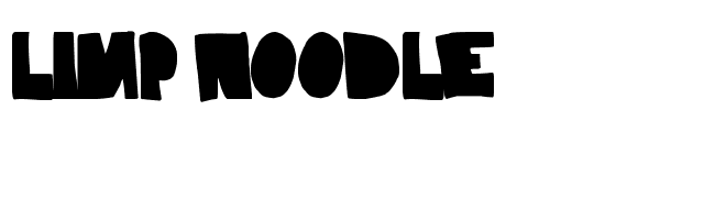 Limp Noodle font preview