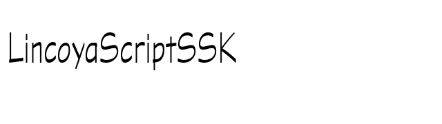 LincoyaScriptSSK font preview