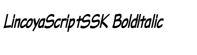 LincoyaScriptSSK BoldItalic font preview