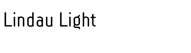 Lindau Light font preview