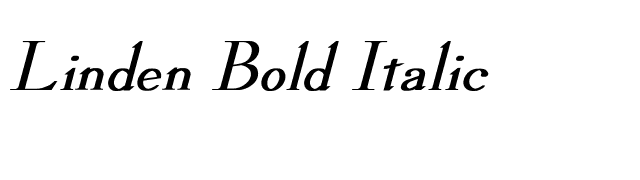 Linden Bold Italic font preview