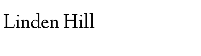 Linden Hill font preview