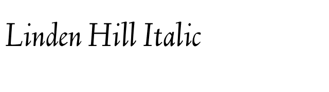 Linden Hill Italic font preview