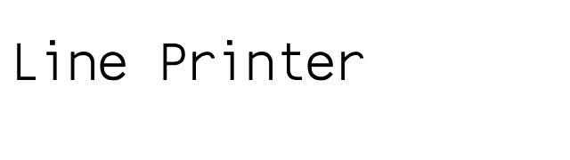 Line Printer font preview